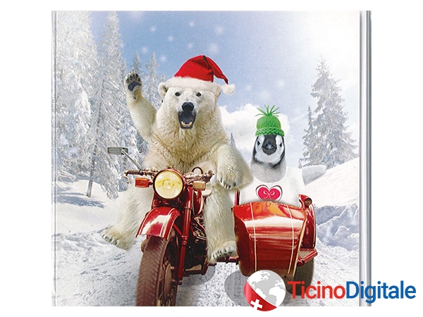 Barraud xmas card Animals on Bike