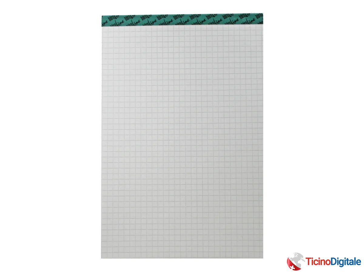 Blocco ufficio riciclato in A4 della BÜROLINE  a quadretti da,4mm, 65g 100 fogli