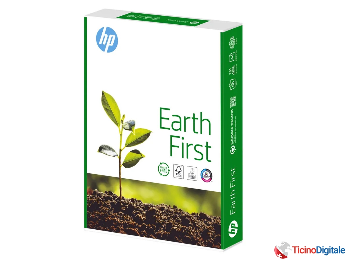 Carta copiatrice della HP Earth First in A4 da 80g di colore bianco da 500 fogli