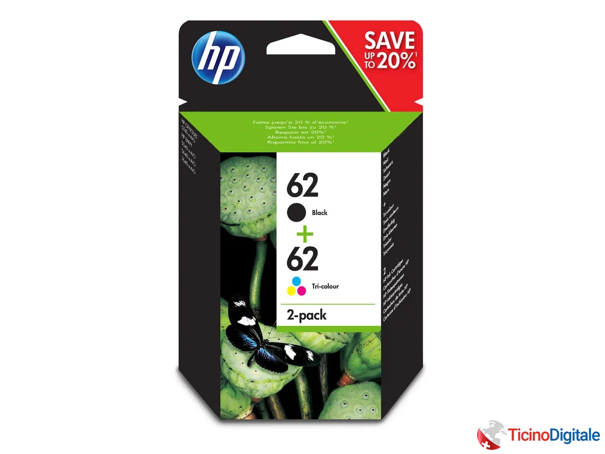 Cartucce inchiostro per HP Combopack 62 Envy 5640 e-AiO 200/165
