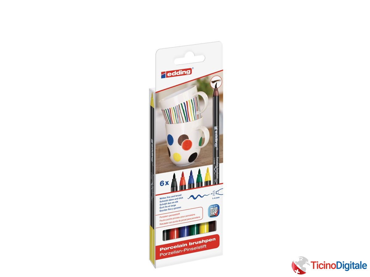 EDDING Porcellana Marker 4200 1-4mm 4200-E6-Fam 6 Family Colours