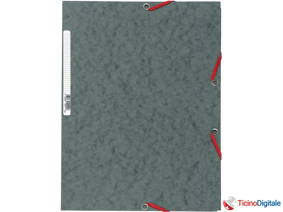 EXACOMPTA Cartellina con elastico A4 55511E grigio