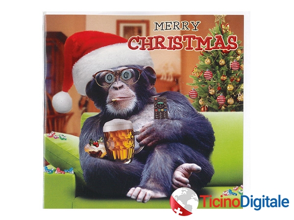 Googlies xmas card Monkey