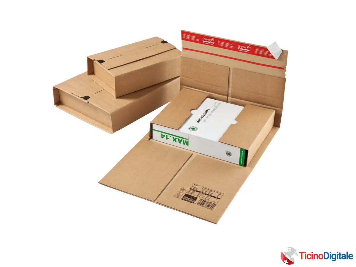 Imballagio universale per A4 della COLOMPAC da 305x230x92mm marrone da 20 pezzi