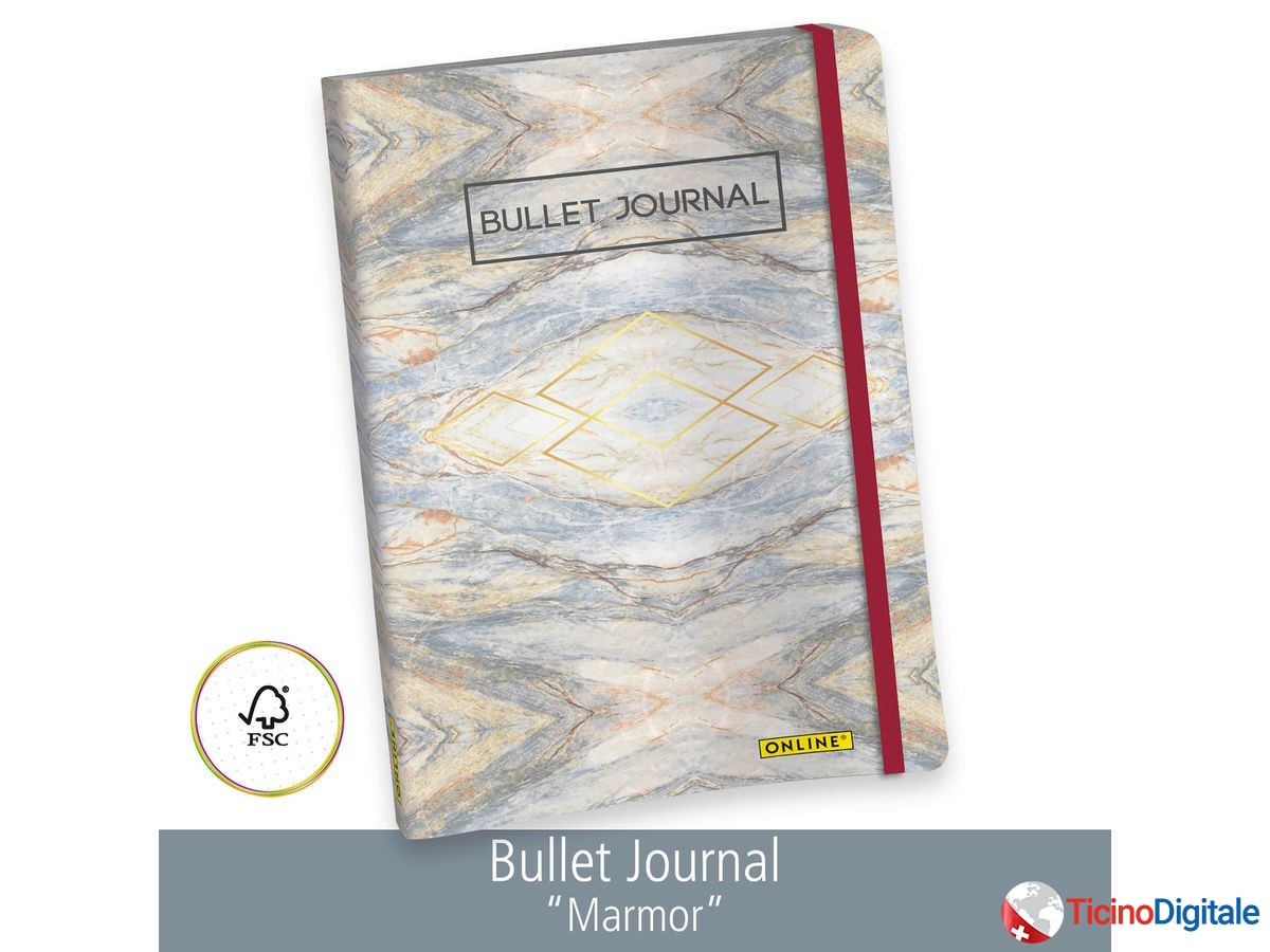 ONLINE Bullet Journal A5 02248 Marmor 96 sheets