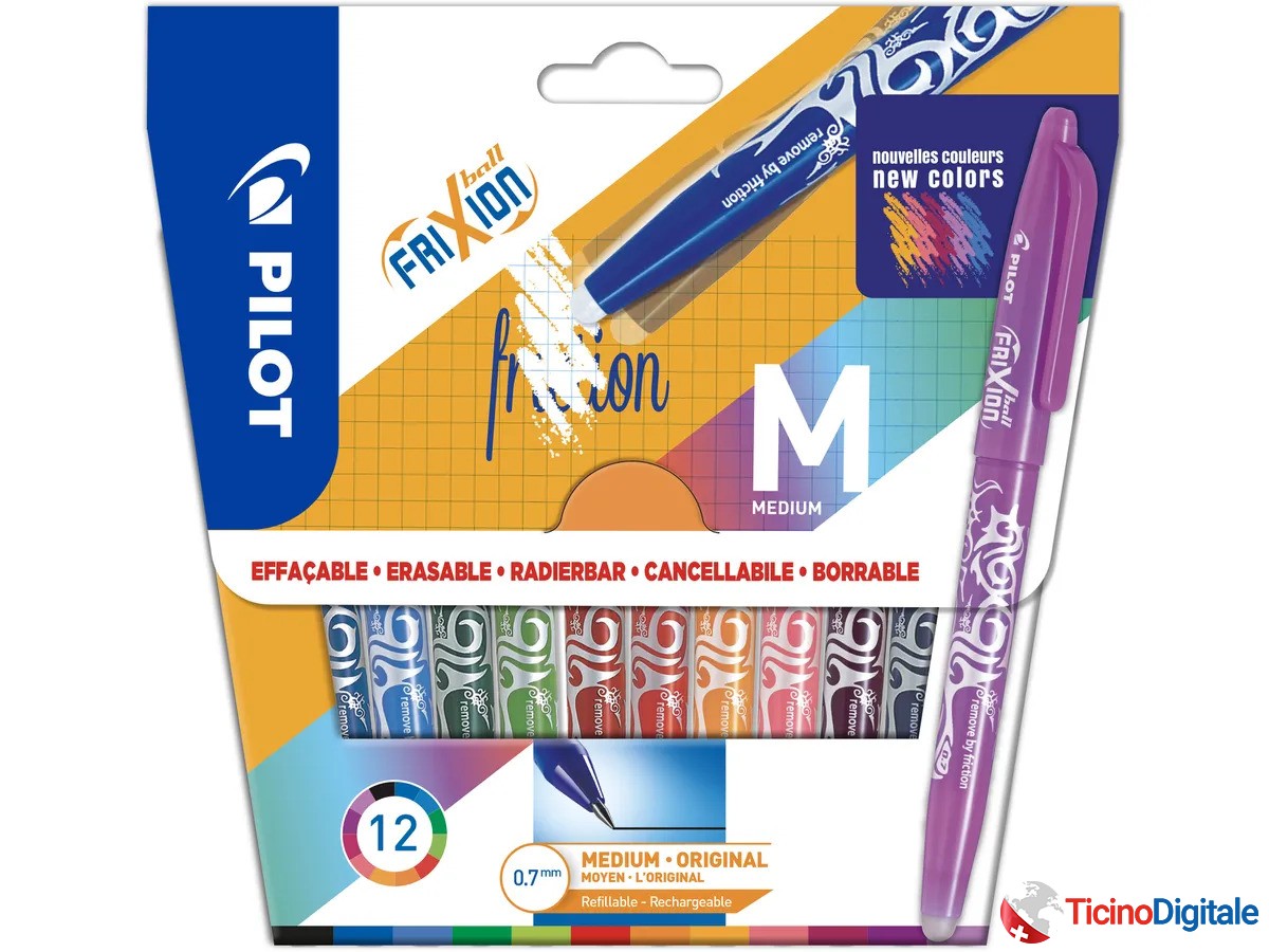 Penne a sfera cancellabili FriXion Ball da 0.35mm della PILOT (10+2 pezzi misti)