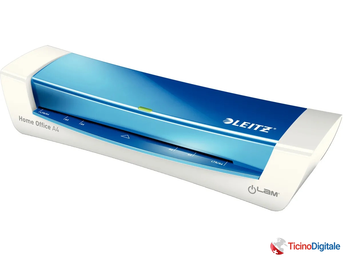 Plastificatrice per ufficio della LEITZ in formato A4 di colore blu