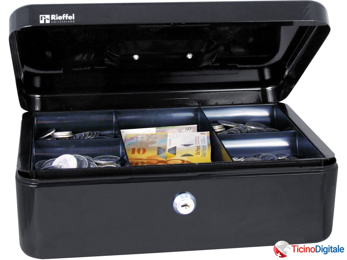 RIEFFEL Cassetta soldi Valorit VTGK4SCHW 10x30x21,7cm nero