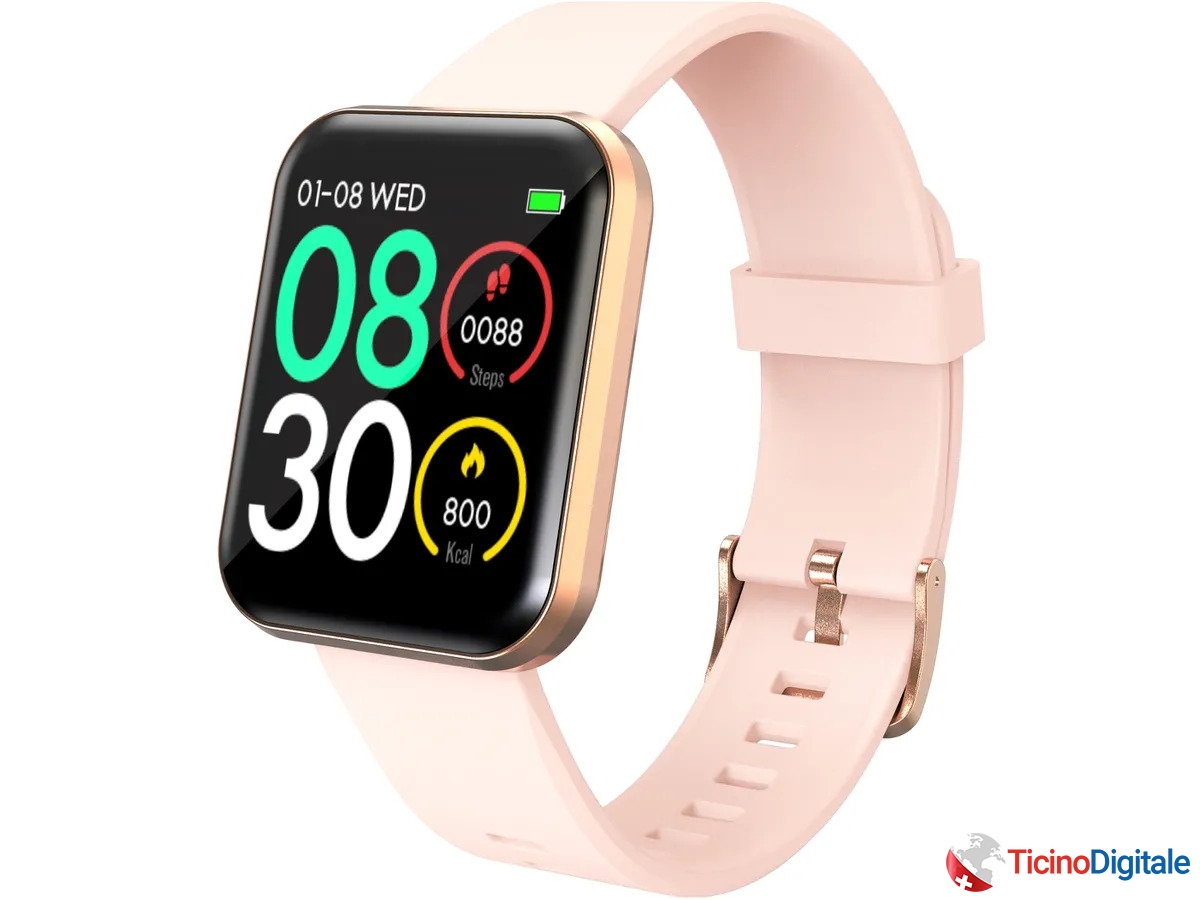 Smartwatch E1 Pro della LENOVO di colore rosa/oro