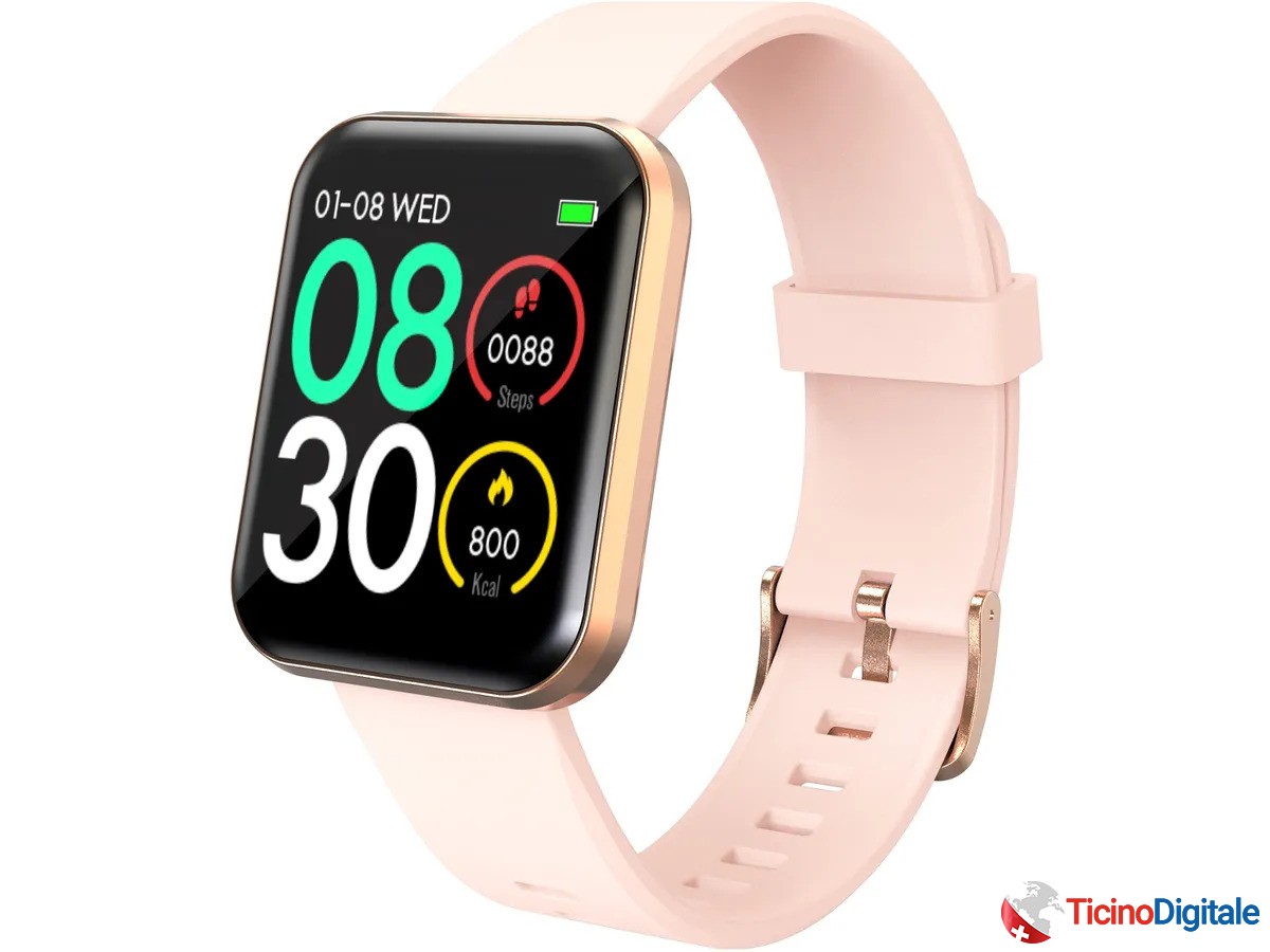 Smartwatch E1 Pro della LENOVO di colore rosa/oro