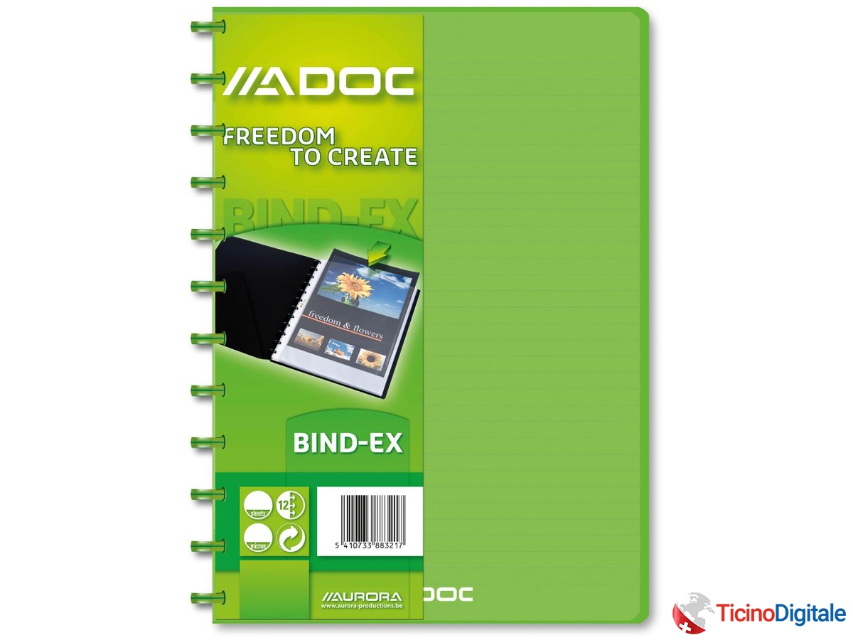 ADOC Cartella ad anelli A4 5532.200 verde