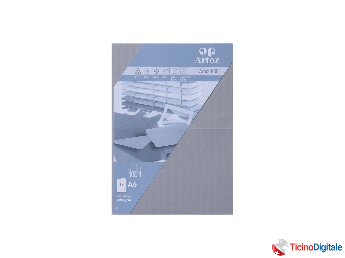 ARTOZ Cartoline 1001 A6 107322262 220g, graphit 5 fogli