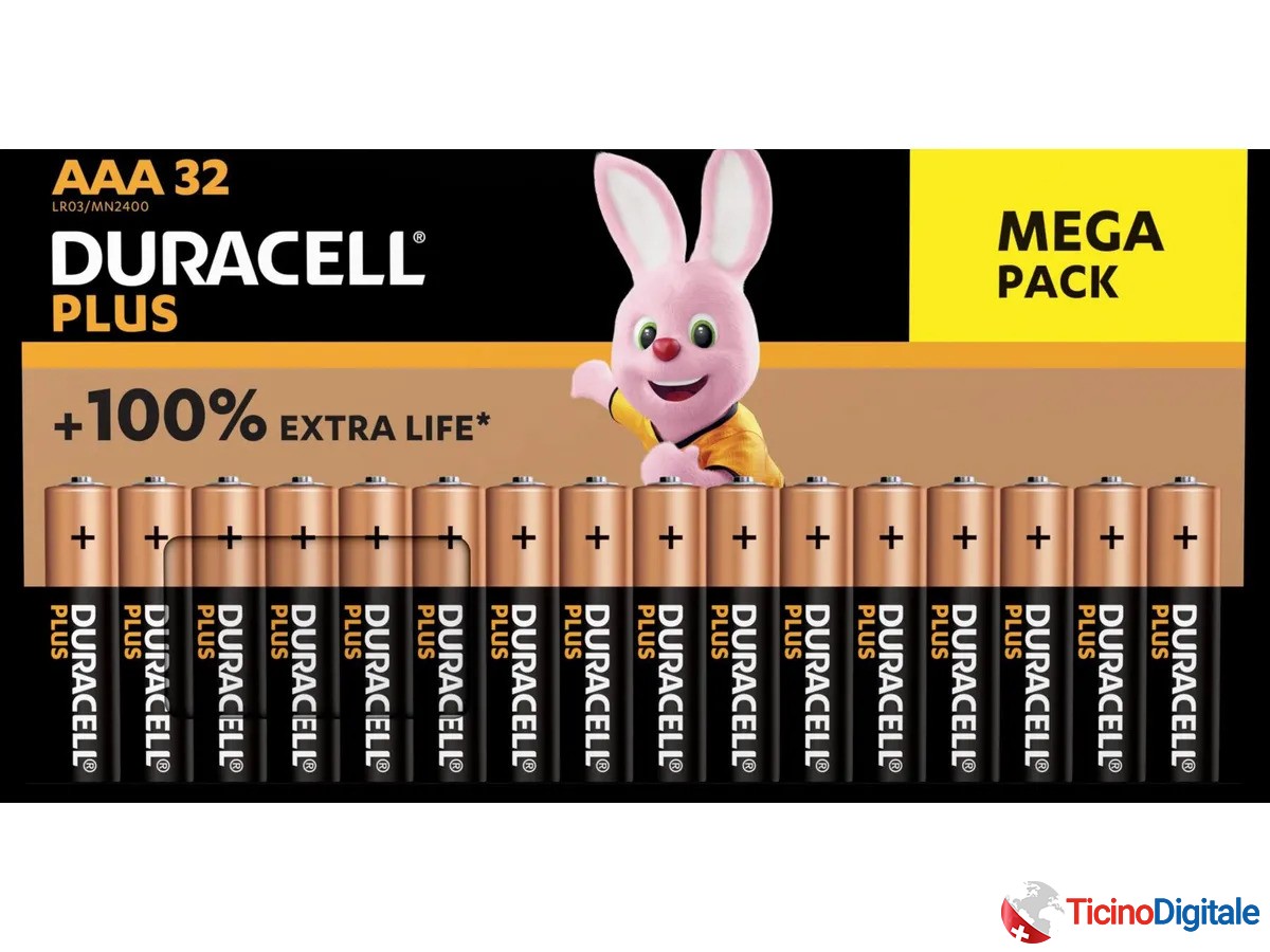 Batterie Plus Power della DURACELL  da 32 pile