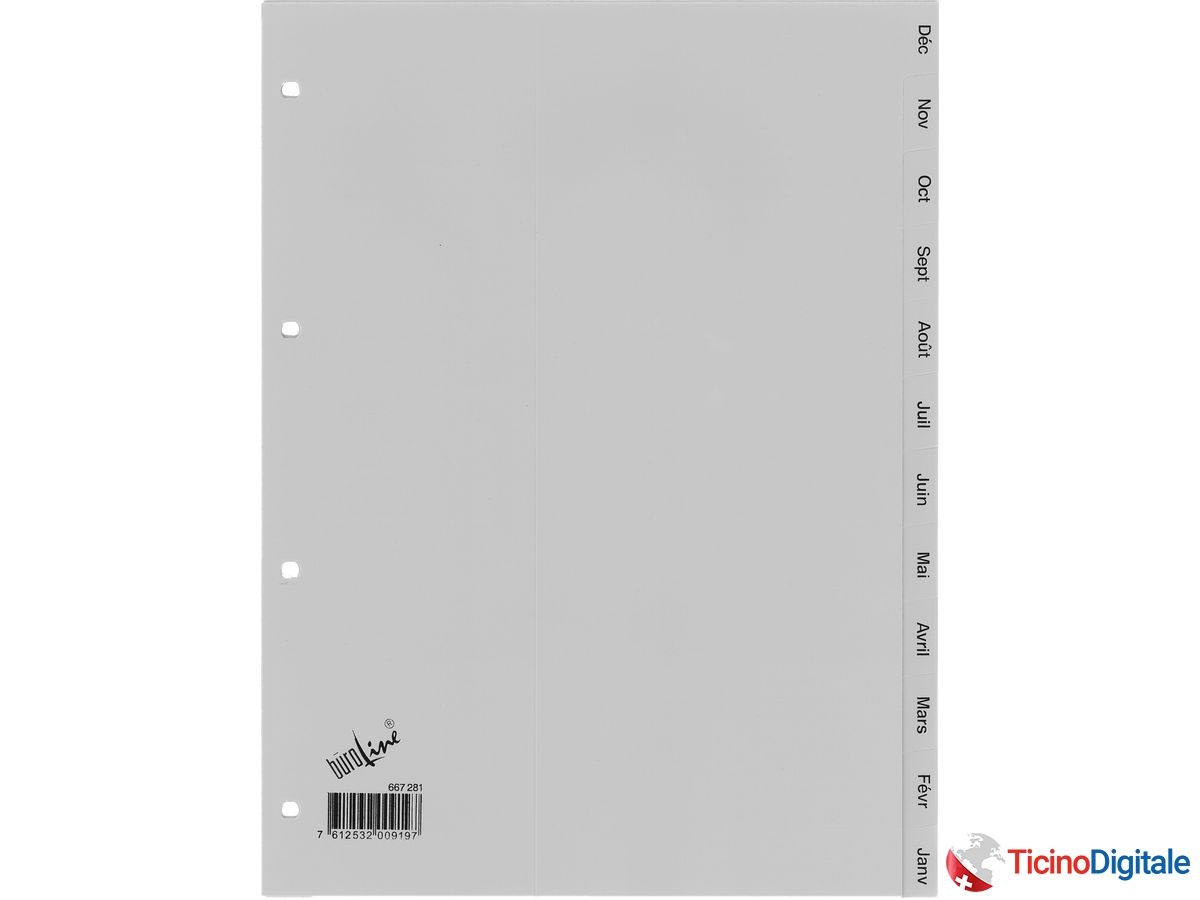 BÜROLINE Registro PP grigio A4 667281 Déc.-Jan.