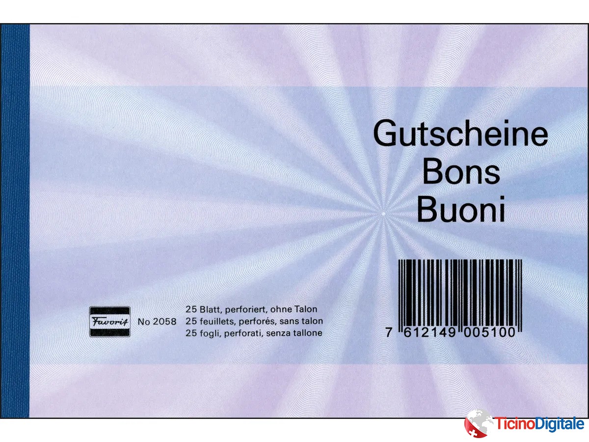Buoni della FAVORIT blu 25 fogli?