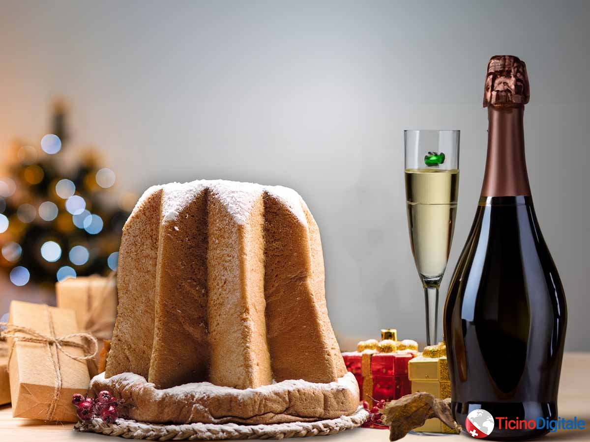Cesti natalizi con Pandoro e Moscato