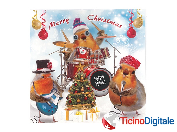 Googlies xmas card Rockin Robins