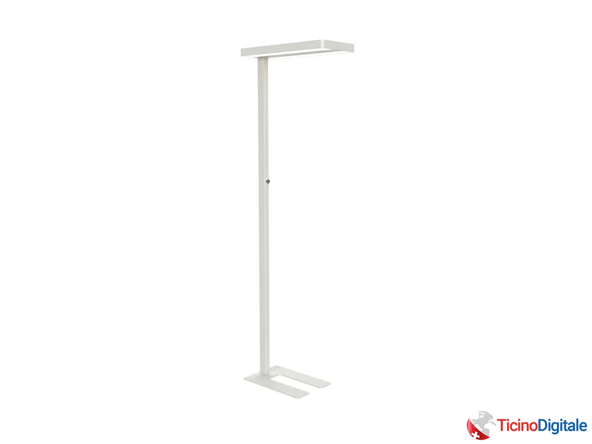 Lampada a stelo LED della MAUL regolabile di colore bianco