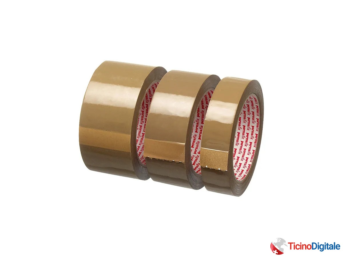 Nastro per imballagio della PERMAFIX  da 25mm×66m marrone