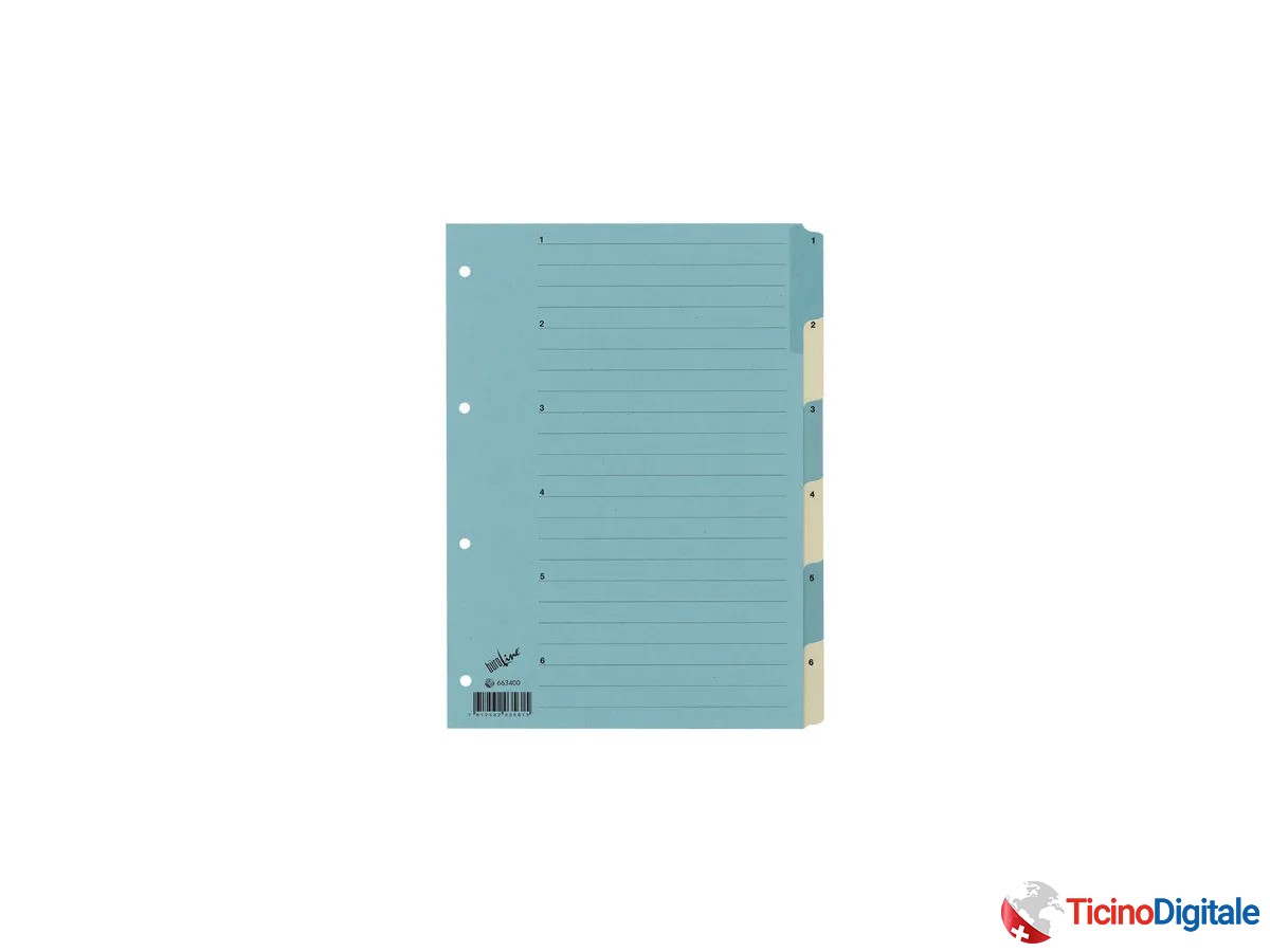 Registro cartone della BÜROLINE di colore blu/beige in A4