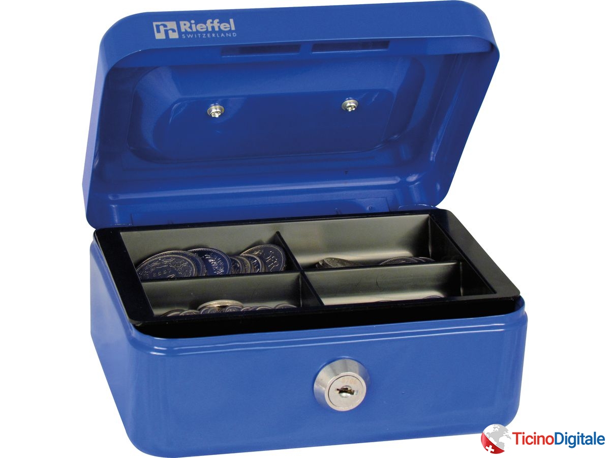 RIEFFEL Cassetta soldi Valorit VTGK1BLAU 7x15,3x12cm blu