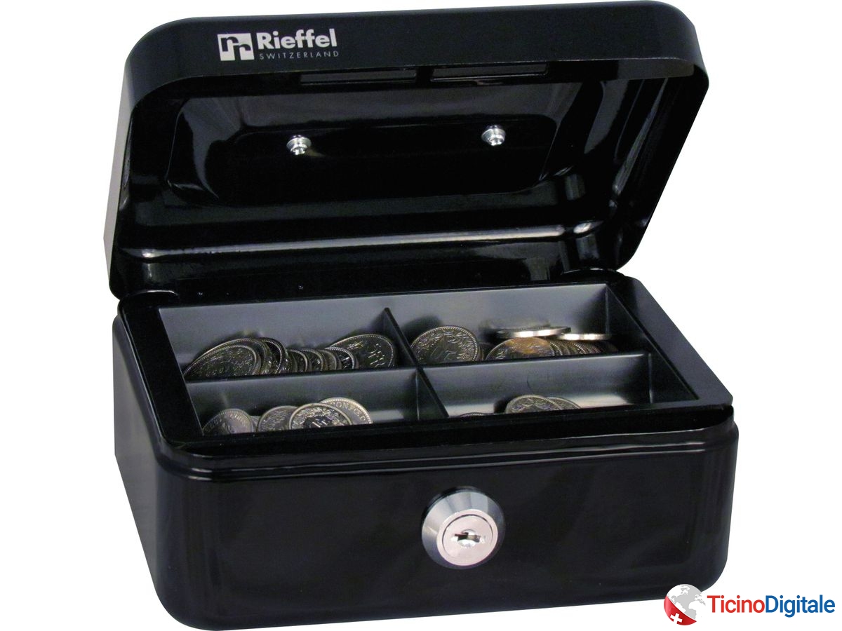 RIEFFEL Cassetta soldi Valorit VTGK1SCHW 7x15,3x12cm nero