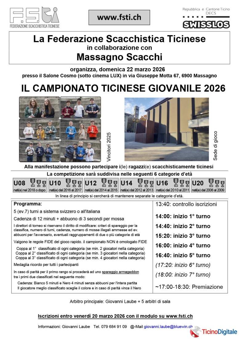 Campionato Ticinese Giovanile 2026