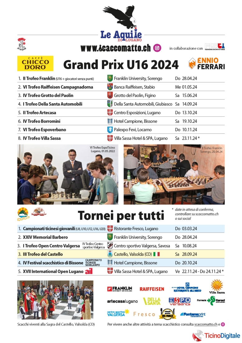 Date Grand Prix U16 2024 e tornei per tutti