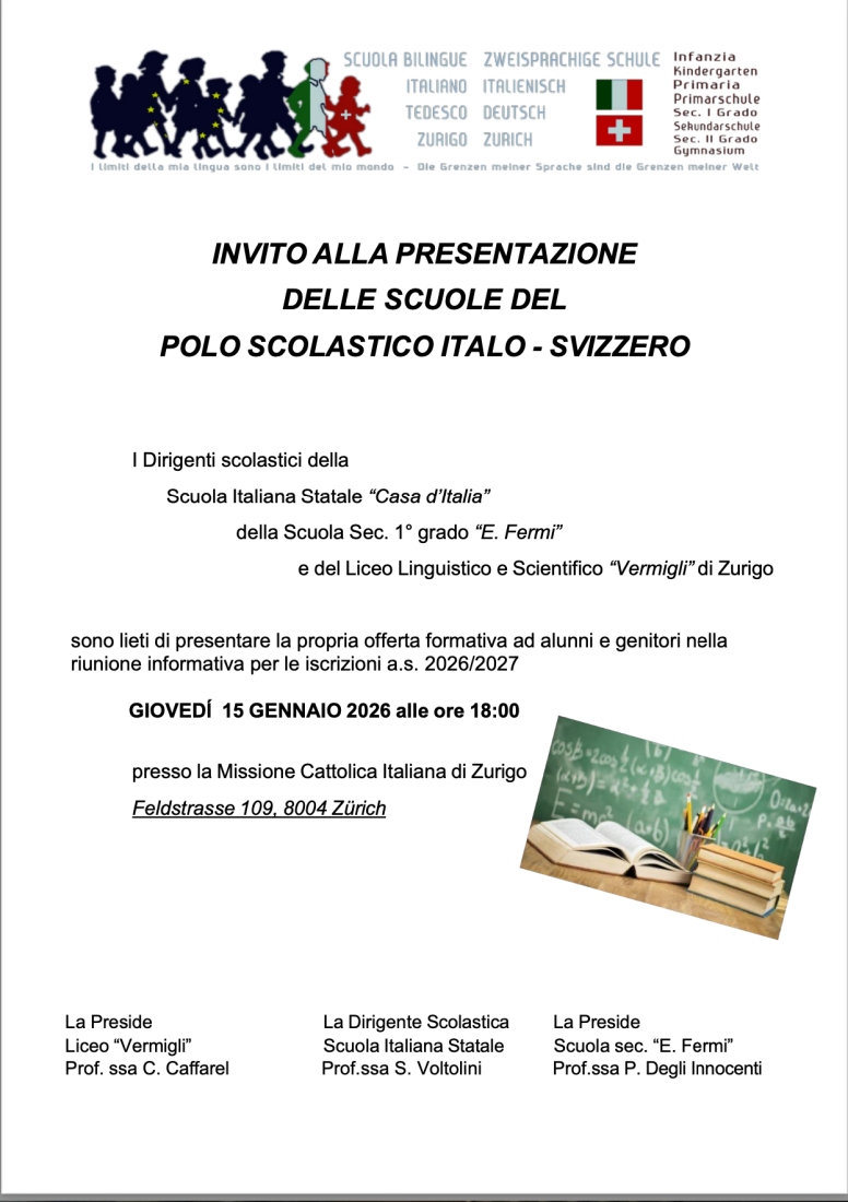 Invito alla presentazione del Polo scolastico italo-svizzero