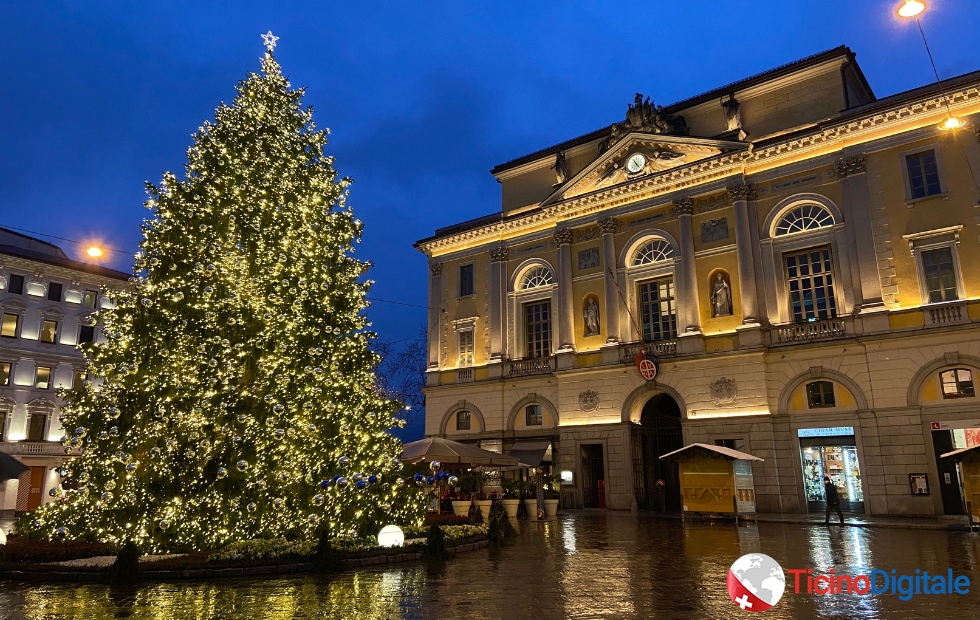 L'accensione dell'albero li 1° Dicembre a Lugano