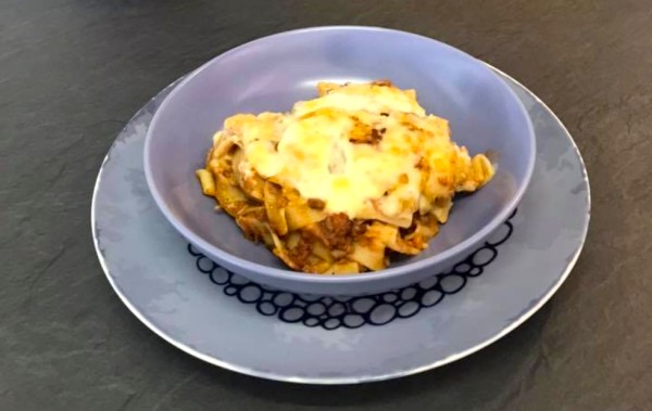 Primo Piatto: Pasta al forno con tagliatelle